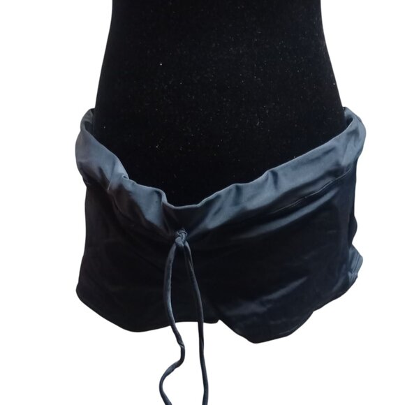 Torrid's Retro Inspired Sexy Sz 3 Black Cherry Rushed Halter One Piece Swimsuit - Picture 9 of 13